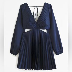The A&F Giselle Pleated Cutout Mini Dress